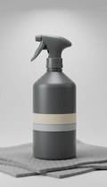 Minimalist detailing spray bottle with ergonomic grip